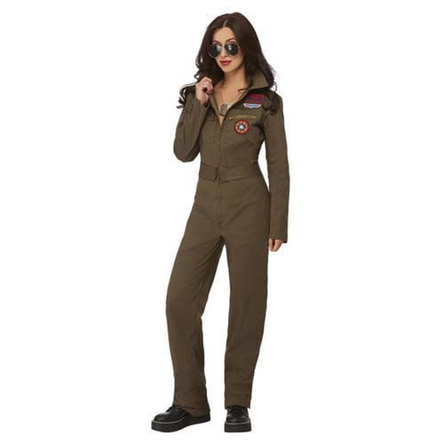 Top Gun Jumpsuit Fancy Dress Costume Ladies Small - UK 8-10 Product Gallery Image