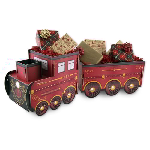 Train Christmas Present Cardboard Holder 74cm Product Gallery Image