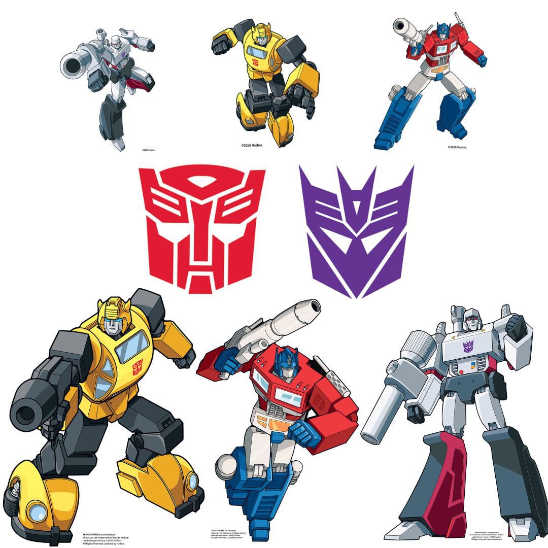 Transformers Retro Style Multi-Functional Star Mini Cardboard Cutouts Decorative Pack Product Gallery Image