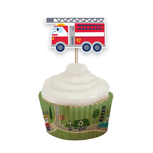 Transport with Animals Cupcake Food Pick Toppers - Pack of 12 Product Gallery Image