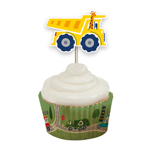 Transport with Animals Cupcake Food Pick Toppers - Pack of 12 Product Gallery Image