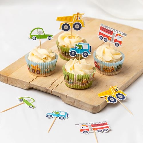 Transport with Animals Paper Cupcake Cases - Pack of 60 Product Gallery Image