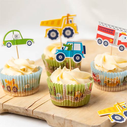 Transport with Animals Paper Cupcake Cases - Pack of 60 Product Gallery Image