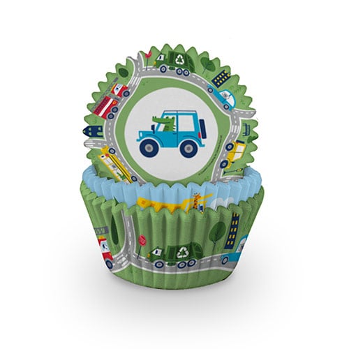 Transport with Animals Paper Cupcake Cases - Pack of 60