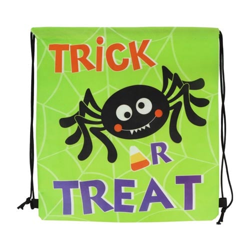Trick or Treat Halloween Spider Drawstring Bag 40cm