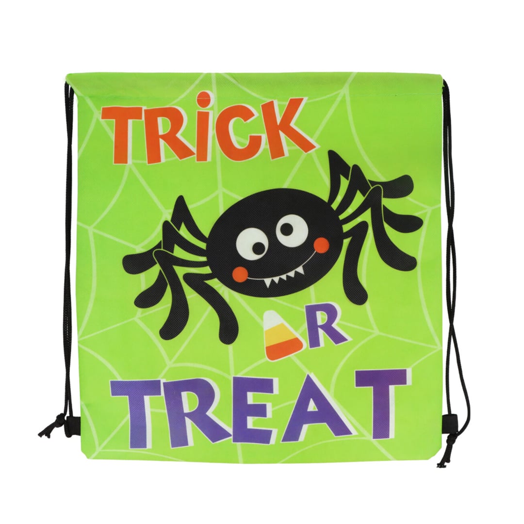 Trick or Treat Halloween Spider Drawstring Bag 40cm