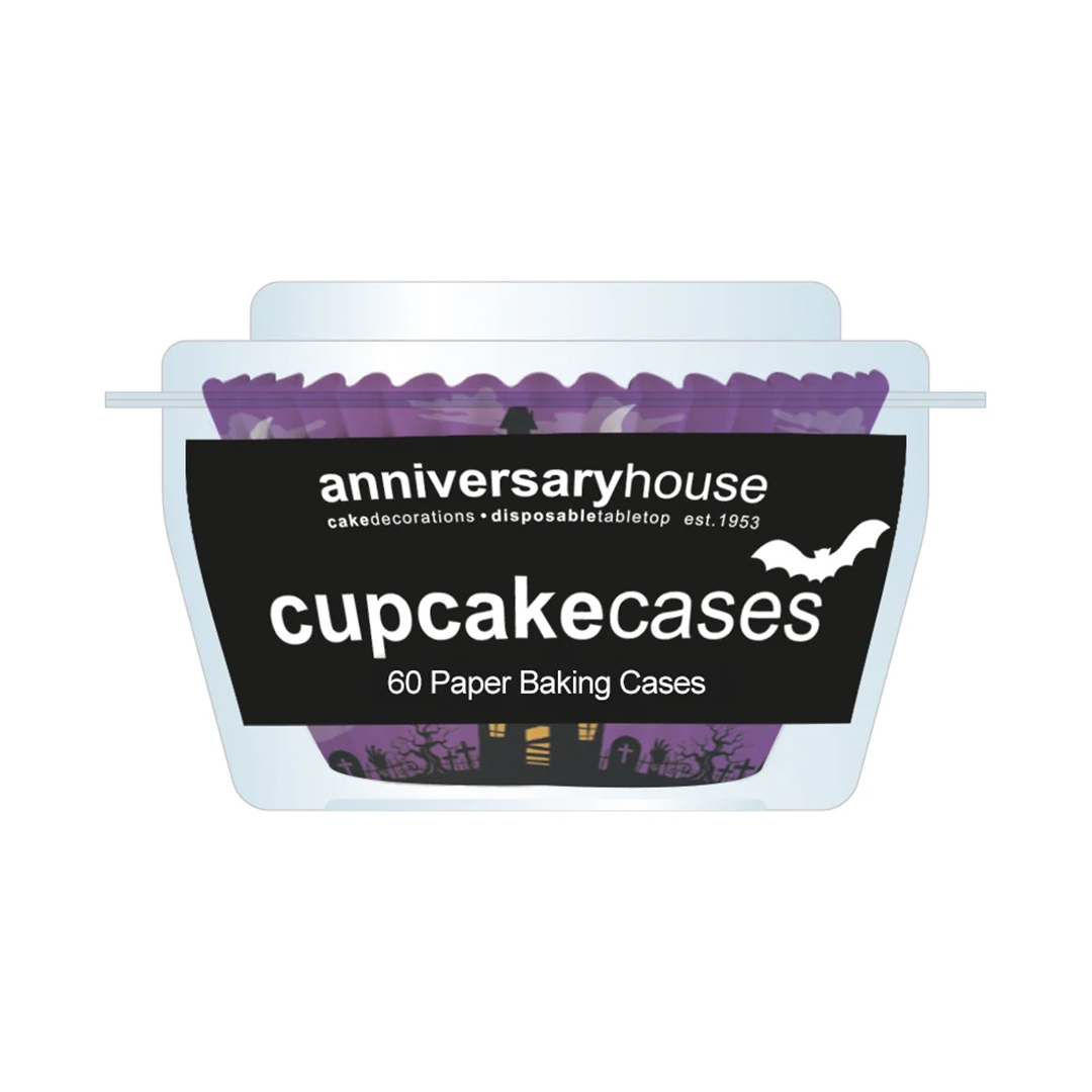 Trick or Treat Purple Halloween Paper Cupcake Cases - Pack of 60 View 5