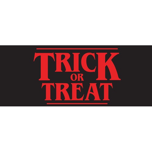 Trick or Treat Red Halloween Strange Thing PVC Party Sign Decoration Product Image