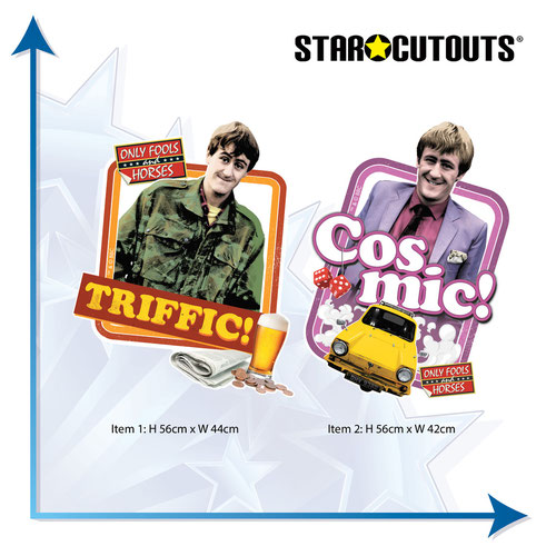 Triffic and Cosmic Only Fools and Horses Wall Art Cardboard Cutouts 56cm - Pack of 2 Product Gallery Image