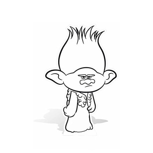 Branch Trolls Colour In Star Mini Cardboard Cutout 77cm Product Gallery Image