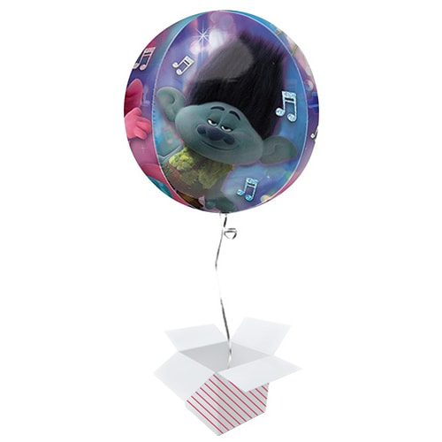 Trolls World Tour Clear Orbz Foil Helium Balloon - Inflated Balloon in a Box Product Gallery Image