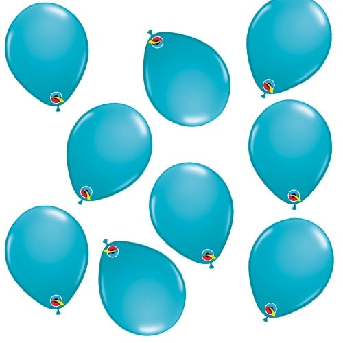 Tropical Caribbean Teal Round Mini Latex Qualatex Balloons 13cm / 5 in - Pack of 100 Product Image