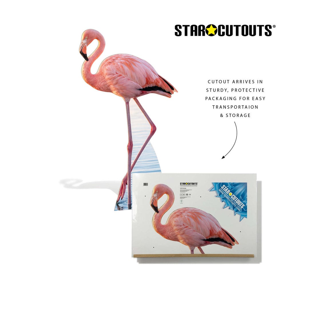 Tropical Flamingo Lifesize Cardboard Cutout 134cm View 7