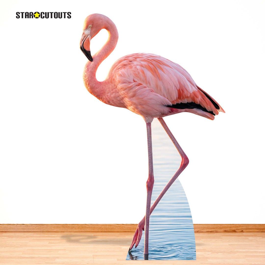 Tropical Flamingo Lifesize Cardboard Cutout 134cm View 8