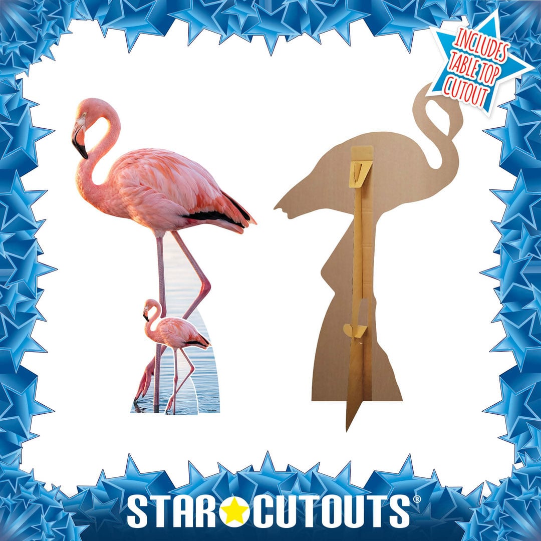 Tropical Flamingo Lifesize Cardboard Cutout 134cm View 2