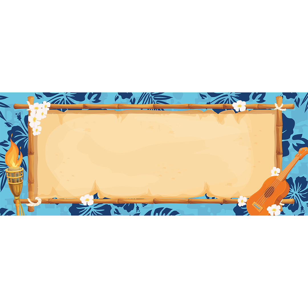 Tropical Island Blue Small Personalised Banner 4ft x 2ft Product Gallery Image