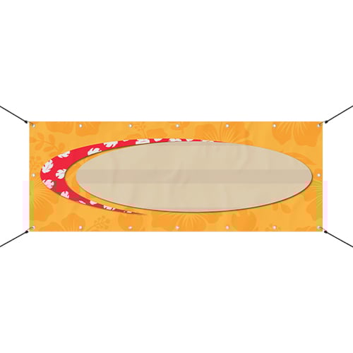 Tropical Island Orange Small Personalised Banner 4ft x 2ft