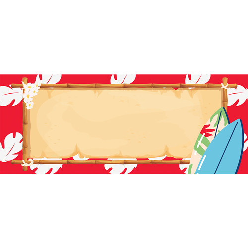 Tropical Island Red Small Personalised Banner 4ft x 2ft Product Gallery Image