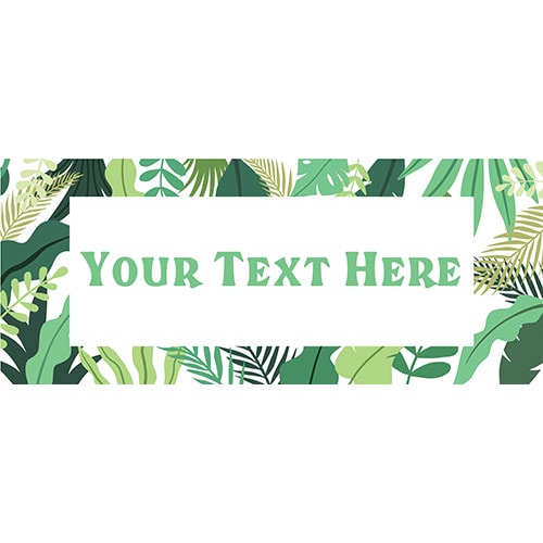Tropical Leaves Illustration PVC Personalised Party Sign Decoration Product Gallery Image