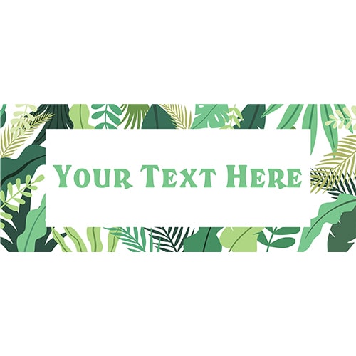 Tropical Leaves Illustration PVC Personalised Party Sign Decoration Product Gallery Image