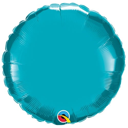 Turquoise Blue Round Foil Helium Qualatex Balloon 46cm / 18 in Product Image