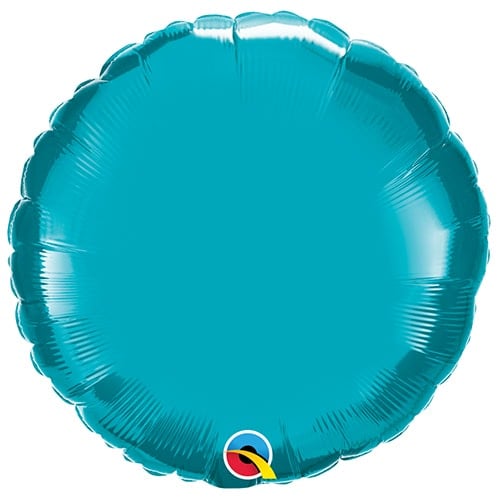 Turquoise Round Foil Helium Qualatex Balloon 46cm / 18 in Product Image