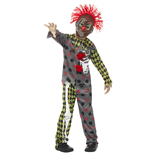 Twisted Clown Deluxe Fancy Dress Costume Kids Unisex Small - Age 4-6 Product Gallery Image