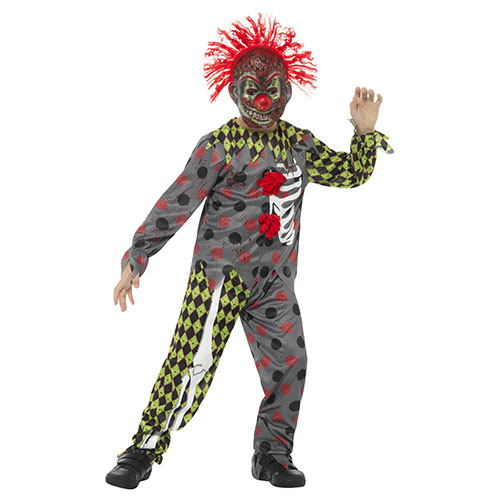 Twisted Clown Deluxe Fancy Dress Costume Kids Unisex Large - Age 10-12 Product Gallery Image