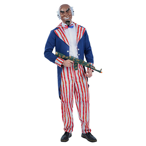Uncle Sam Horror Patriot Fancy Dress Costume Adult Mens Medium Product Gallery Image
