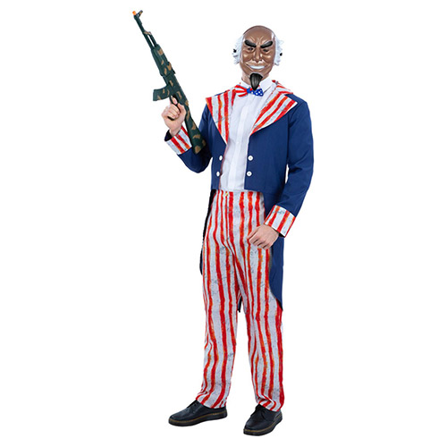 Uncle Sam Horror Patriot Fancy Dress Costume Adult Mens Medium Product Gallery Image