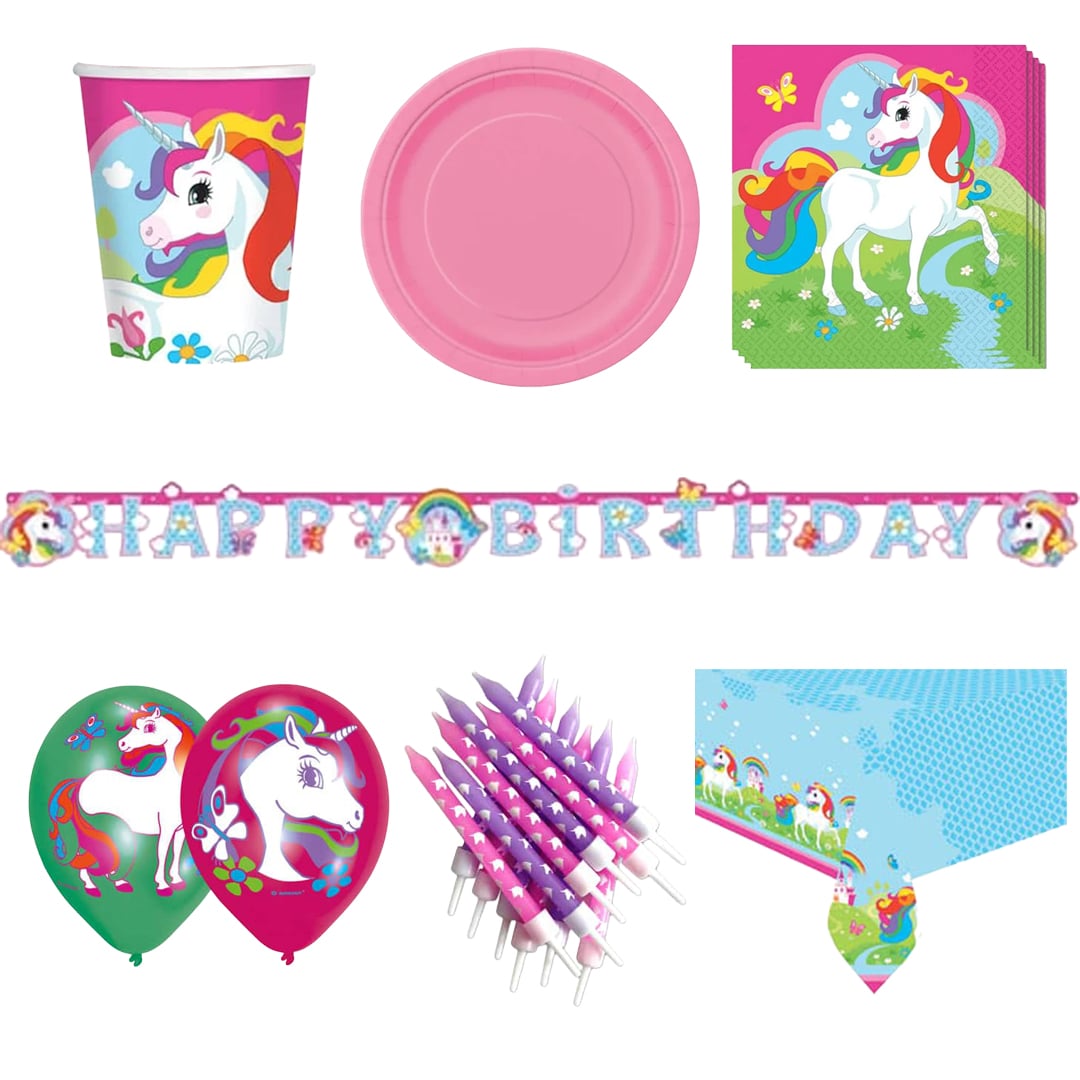 Unicorn 8 Person Deluxe Party Pack