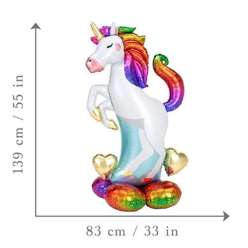 Unicorn Airloonz Air Fill Giant Foil Balloon 139cm / 55 in Product Gallery Image