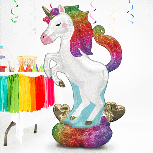 Unicorn Airloonz Air Fill Giant Foil Balloon 139cm / 55 in Product Gallery Image