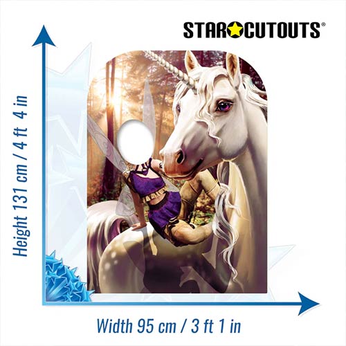 Unicorn and Fairy Fantasy Land Child Size Stand In Cardboard Cutout 131cm Product Gallery Image