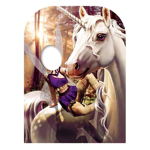 Unicorn and Fairy Fantasy Land Child Size Stand In Cardboard Cutout 131cm