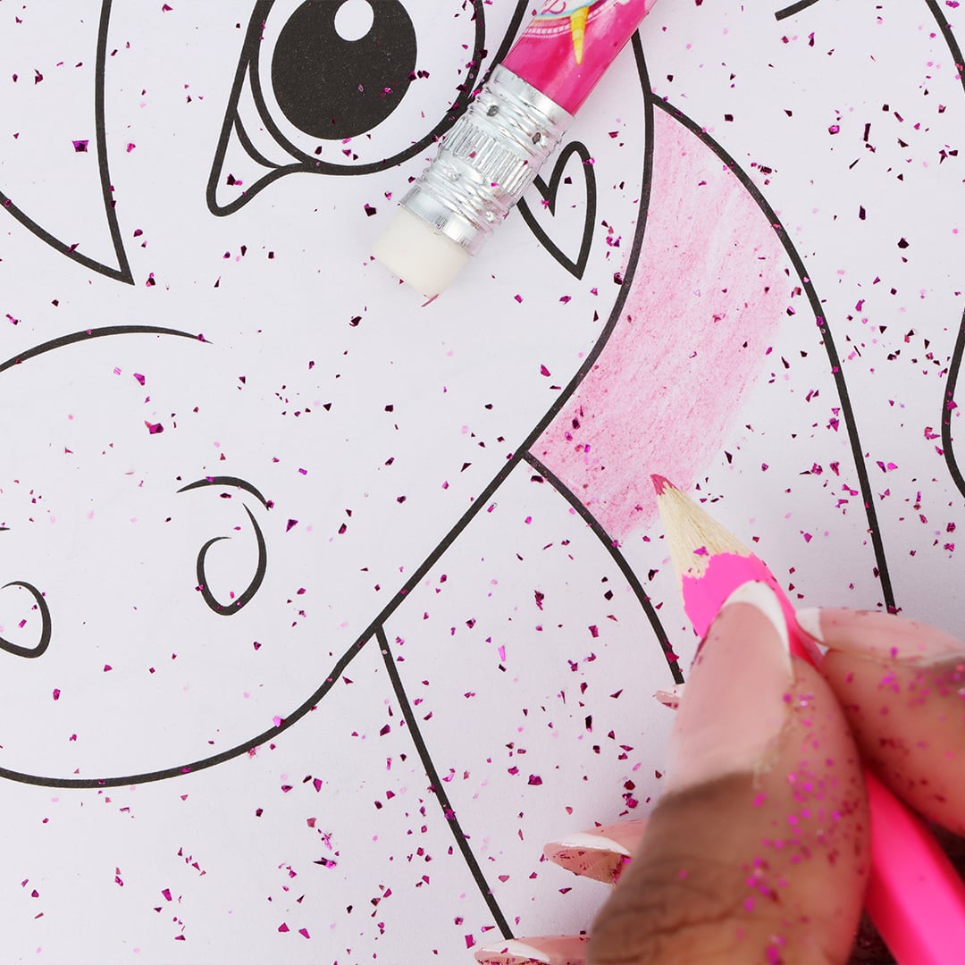 Unicorn Colouring Set with Mini Pencils & Stickers View 3