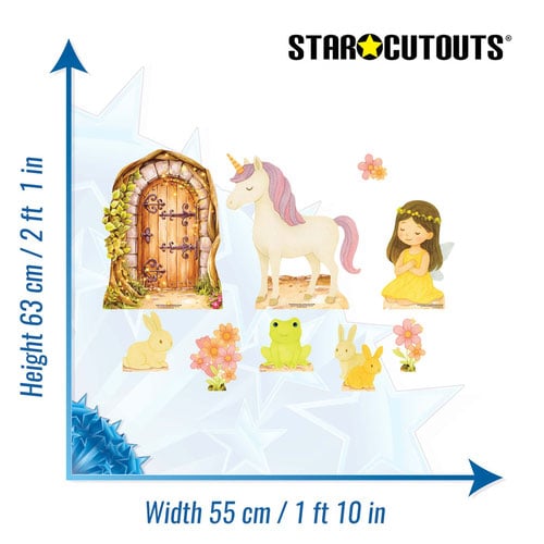 Unicorn Fairy and Fairy Door Multi-Functional Star Mini Cardboard Cutouts - Pack of 3 Product Gallery Image