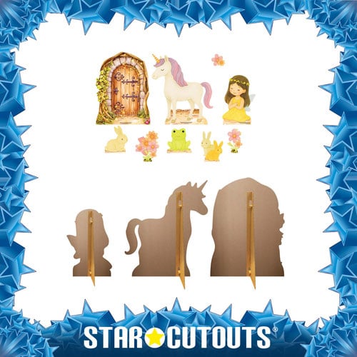 Unicorn Fairy and Fairy Door Multi-Functional Star Mini Cardboard Cutouts - Pack of 3 Product Gallery Image