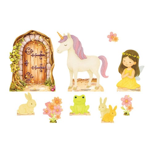 Unicorn Fairy and Fairy Door Multi-Functional Star Mini Cardboard Cutouts - Pack of 3