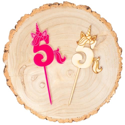 Unicorn Numbers 0 to 9 Cake Topper  Product Gallery Image