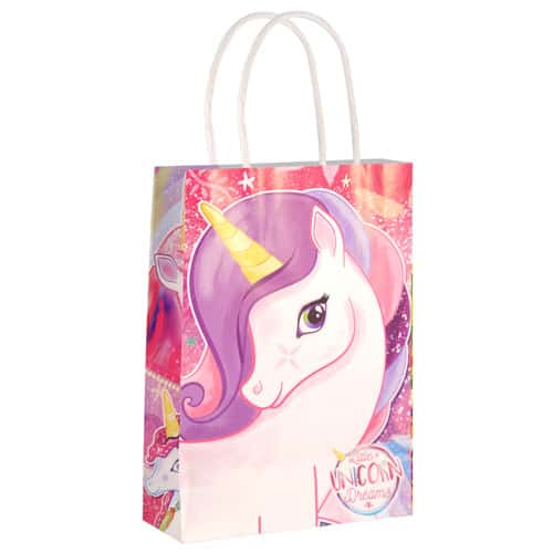 Unicorn Paper Bag With Handles 21cm Product Image