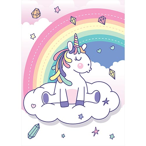 Unicorn Rainbow Design Poster PVC Party Sign Decoration Product Gallery Image