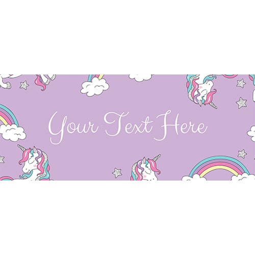 Unicorn Rainbow Design PVC Personalised Party Sign Decoration Product Gallery Image