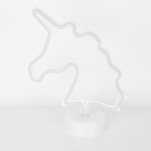 Unicorn Shaped Neon Standing Light Centrepiece Table Decoration 30cm Product Gallery Image