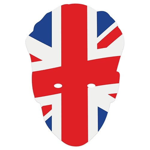 Union Jack Cardboard Face Mask
