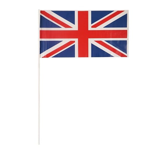 Union Jack Hand Flag with Stick 29cm - Pack of 50 Product Image