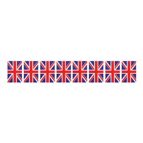 Union Jack Plastic Flag Bunting 10m - Pack of 50 Product Image