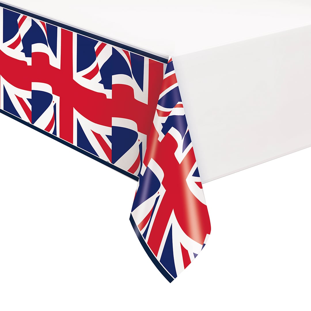 Union Jack Plastic Tablecover 274cm x 137cm