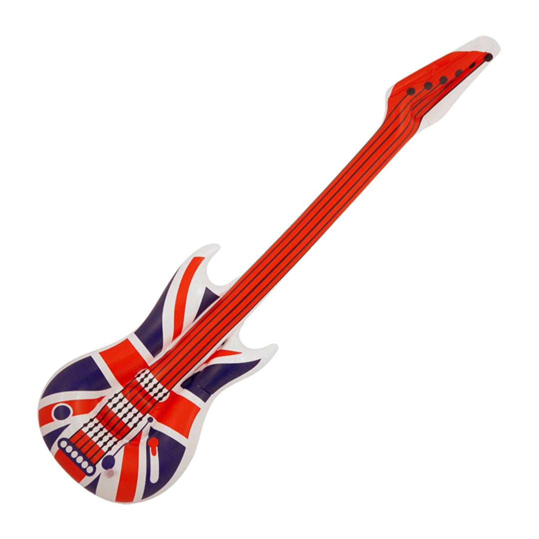 Union Jack Theme Plastic Inflatable Guitar 106cm / 48 in