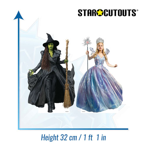 Universal Pictures Wicked For Good Glinda and Elphaba Table Top Cardboard Cutouts - Pack of 2 Product Gallery Image